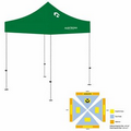5' x 5' Green Rigid Pop-Up Tent Kit, Full-Color, Dynamic Adhesion (2 Locations)